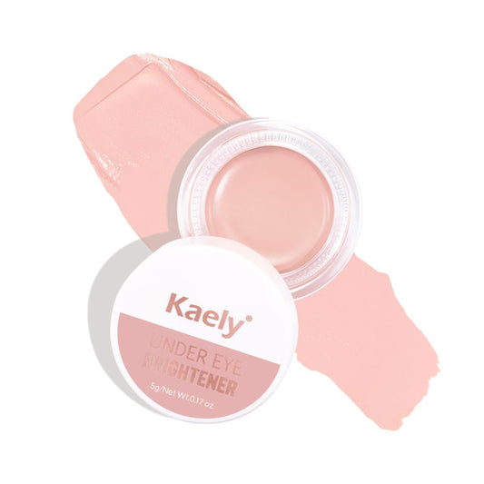 Kaely under Eye Brightener,Conceal Brighten Dark Circles,Color Correcting Pot Concealer for Dark Circles,corrector de ojeras,Waterproof,Anti-Aging,Vegan Makeup & Cruelty-Free,01 Light Rose