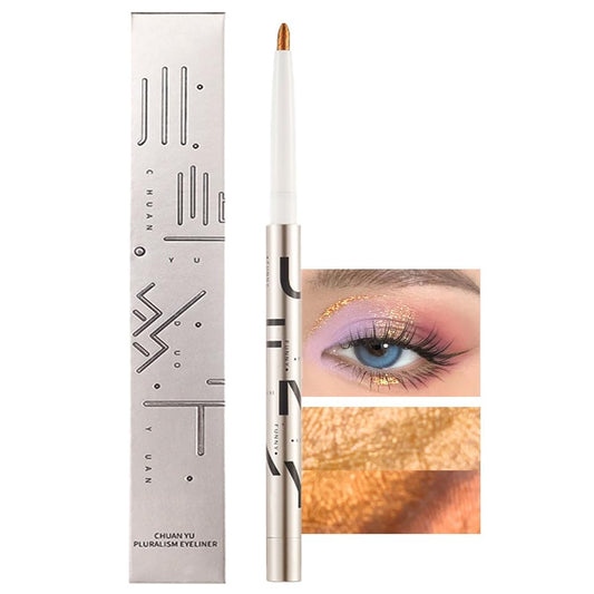 Kaely Glitter Gel Eyeliner Pencil,Colorful Color Shifting Eye Liner Makeup Pen,Bronze Metallic Eyeliner Waterproof Long Lasting,Eyeliner Sharpeners Tool Stencils,delineador de ojos contra el agua