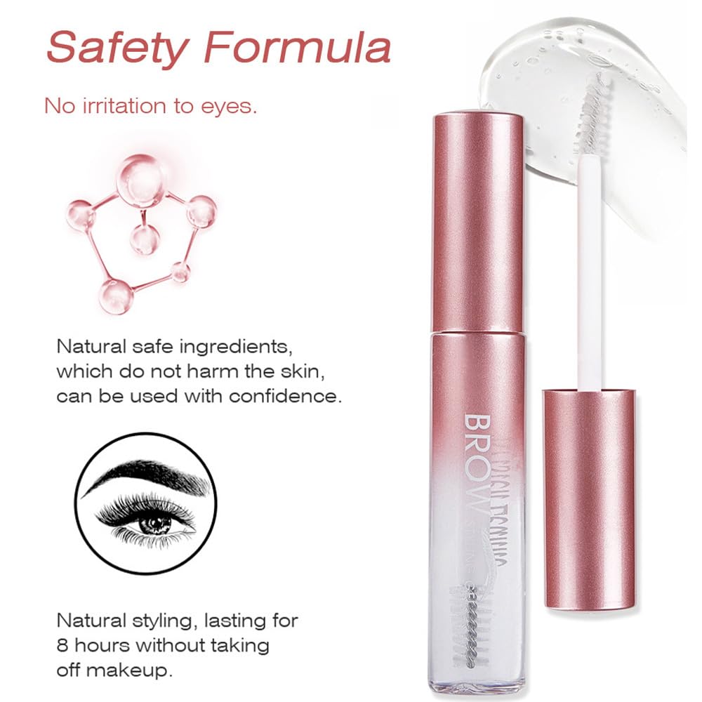 Kaely 2Pcs Clear Brow Mascara Setting Gel Makeup Set,Eye Brow Eyebrow Glue Soap Wax Lift Gel Clear,gel para cejas transparente,Brow Fast Sculpt,Cruelty Free,Long Lasting Waterproof Cosmetics Make Up