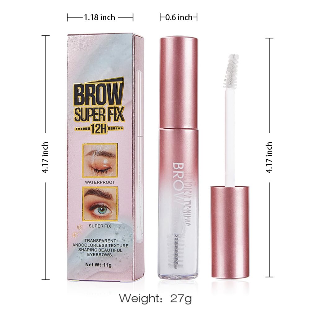 Kaely 2Pcs Clear Brow Mascara Setting Gel Makeup Set,Eye Brow Eyebrow Glue Soap Wax Lift Gel Clear,gel para cejas transparente,Brow Fast Sculpt,Cruelty Free,Long Lasting Waterproof Cosmetics Make Up